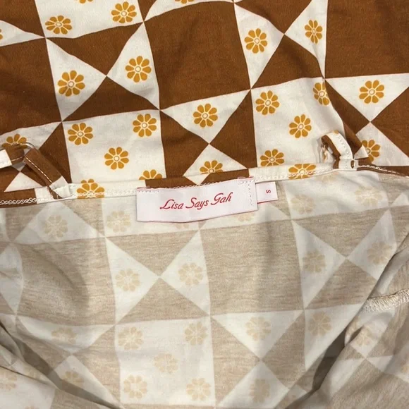 Lisa Says Gah Women's Brown and White Dress - Picture 5 of 7